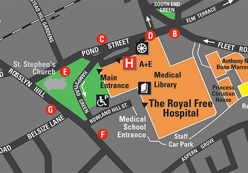 Map of Hampstead campus